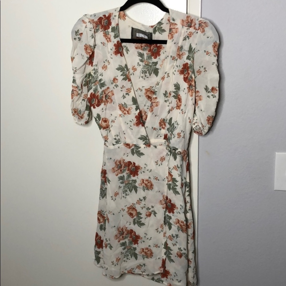 Floral Reformation Wrap Dress - XS